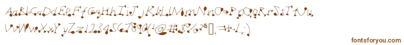 Dotsplot1 Font – Brown Fonts on White Background