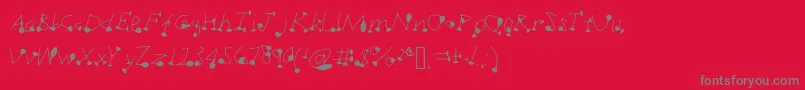 fuente Dotsplot1 – Fuentes Grises Sobre Fondo Rojo