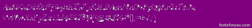 Dotsplot1 Font – Green Fonts on Purple Background
