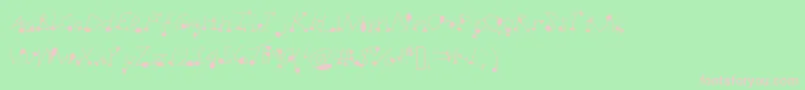 Dotsplot1 Font – Pink Fonts on Green Background