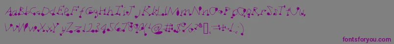 Dotsplot1 Font – Purple Fonts on Gray Background