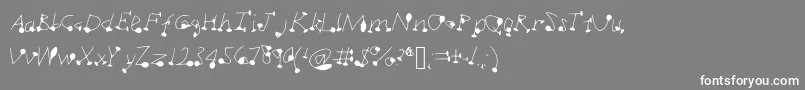 Dotsplot1 Font – White Fonts on Gray Background