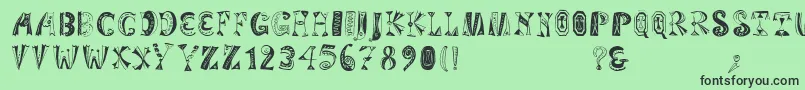 Variationsforimre Font – Black Fonts on Green Background