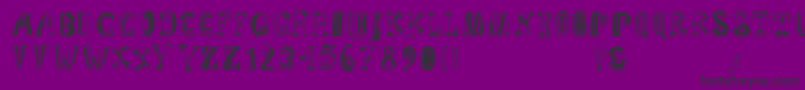 Fonte Variationsforimre – fontes pretas em um fundo violeta