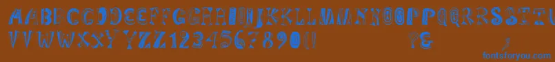 Variationsforimre Font – Blue Fonts on Brown Background