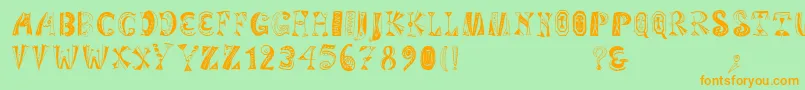 Variationsforimre Font – Orange Fonts on Green Background