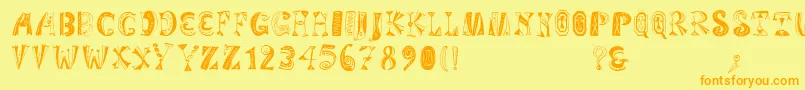 Variationsforimre Font – Orange Fonts on Yellow Background