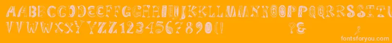 Variationsforimre Font – Pink Fonts on Orange Background