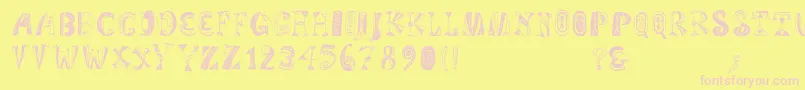 Variationsforimre Font – Pink Fonts on Yellow Background