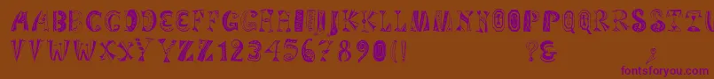 Variationsforimre Font – Purple Fonts on Brown Background