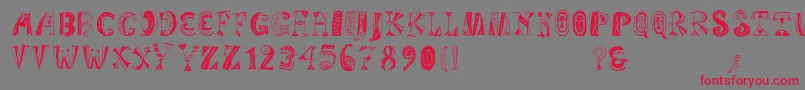 Variationsforimre Font – Red Fonts on Gray Background