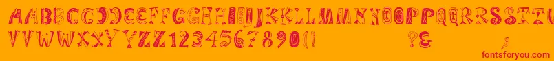 Variationsforimre Font – Red Fonts on Orange Background