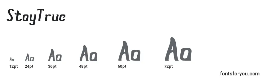 StayTrue Font Sizes