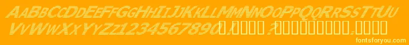 Wheri ffy Font – Yellow Fonts on Orange Background