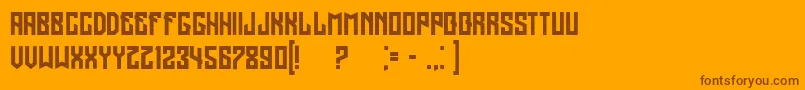 Regensburggrunged Font – Brown Fonts on Orange Background