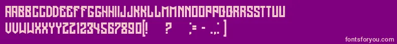 Regensburggrunged Font – Pink Fonts on Purple Background