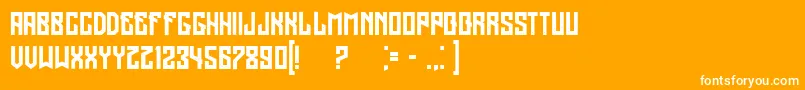 Regensburggrunged Font – White Fonts on Orange Background