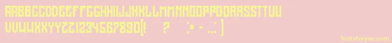Regensburggrunged Font – Yellow Fonts on Pink Background
