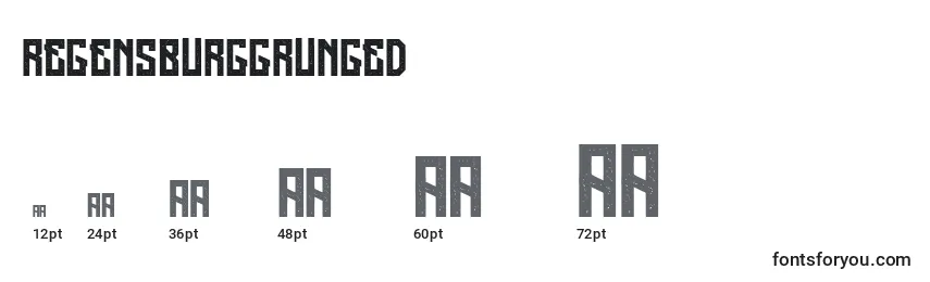Regensburggrunged Font Sizes