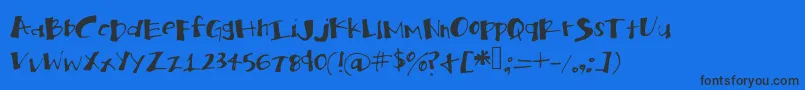 Brittanblock Font – Black Fonts on Blue Background