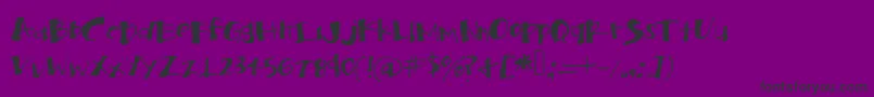 フォントBrittanblock – 紫の背景に黒い文字