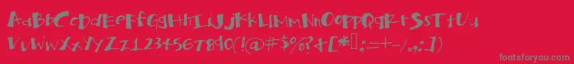 Brittanblock Font – Gray Fonts on Red Background