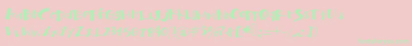 Brittanblock Font – Green Fonts on Pink Background