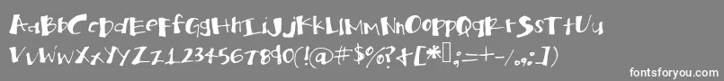 Brittanblock Font – White Fonts on Gray Background