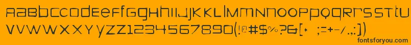 Zeroesgaunt Font – Black Fonts on Orange Background