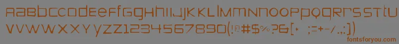 Zeroesgaunt-Schriftart – Braune Schriften auf grauem Hintergrund