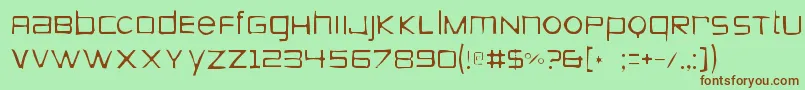 Zeroesgaunt Font – Brown Fonts on Green Background