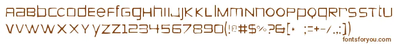 Zeroesgaunt-fontti – ruskeat fontit valkoisella taustalla