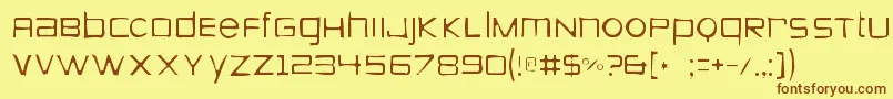 Zeroesgaunt Font – Brown Fonts on Yellow Background