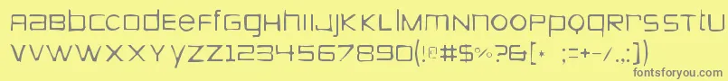 Zeroesgaunt Font – Gray Fonts on Yellow Background