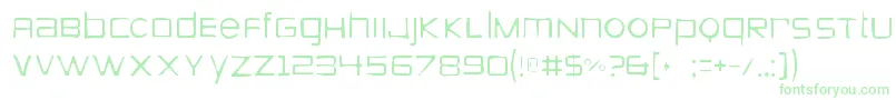 Zeroesgaunt Font – Green Fonts on White Background