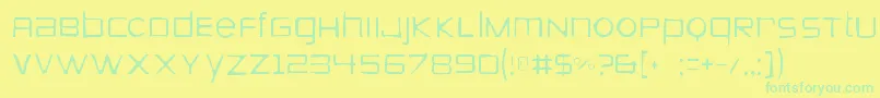 Zeroesgaunt Font – Green Fonts on Yellow Background