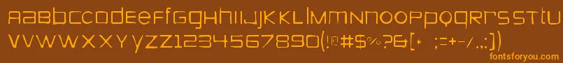 Zeroesgaunt Font – Orange Fonts on Brown Background