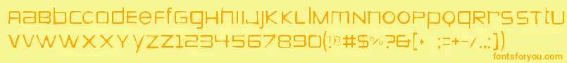 Zeroesgaunt Font – Orange Fonts on Yellow Background
