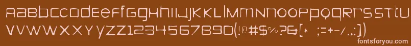 Zeroesgaunt Font – Pink Fonts on Brown Background