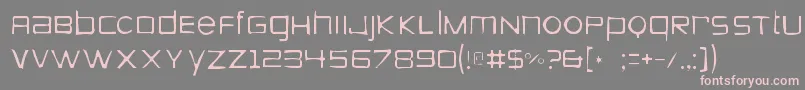 Zeroesgaunt Font – Pink Fonts on Gray Background