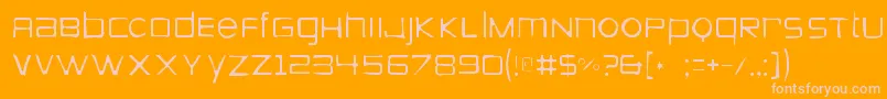 Zeroesgaunt Font – Pink Fonts on Orange Background