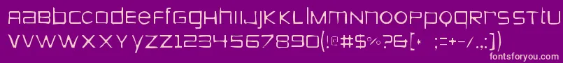Zeroesgaunt Font – Pink Fonts on Purple Background