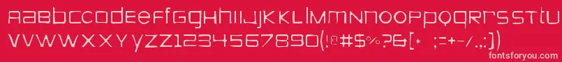 Zeroesgaunt Font – Pink Fonts on Red Background