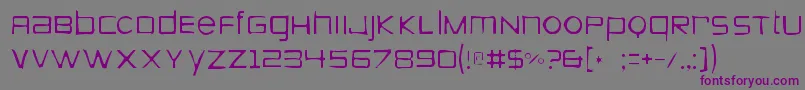 Zeroesgaunt Font – Purple Fonts on Gray Background