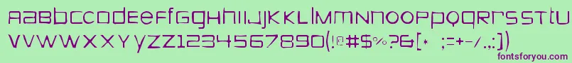 Zeroesgaunt Font – Purple Fonts on Green Background