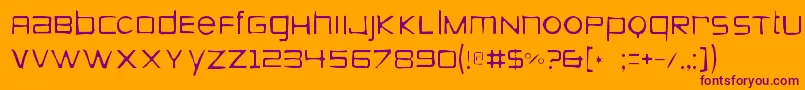 Zeroesgaunt-fontti – violetit fontit oranssilla taustalla