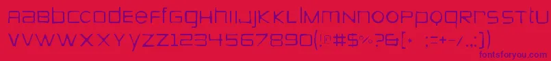 Zeroesgaunt-Schriftart – Violette Schriften auf rotem Hintergrund