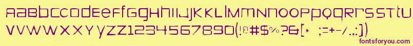 Zeroesgaunt Font – Purple Fonts on Yellow Background