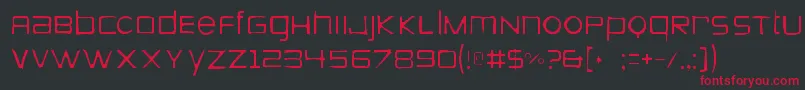 Zeroesgaunt Font – Red Fonts on Black Background