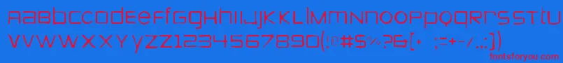 Zeroesgaunt Font – Red Fonts on Blue Background